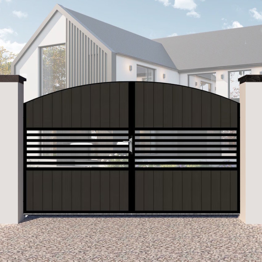 Composite Driveway Gates - The Haverhill - Bow Top