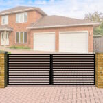 Metal Driveway Gate - Modern Design - Flat Top - The Charlton Low