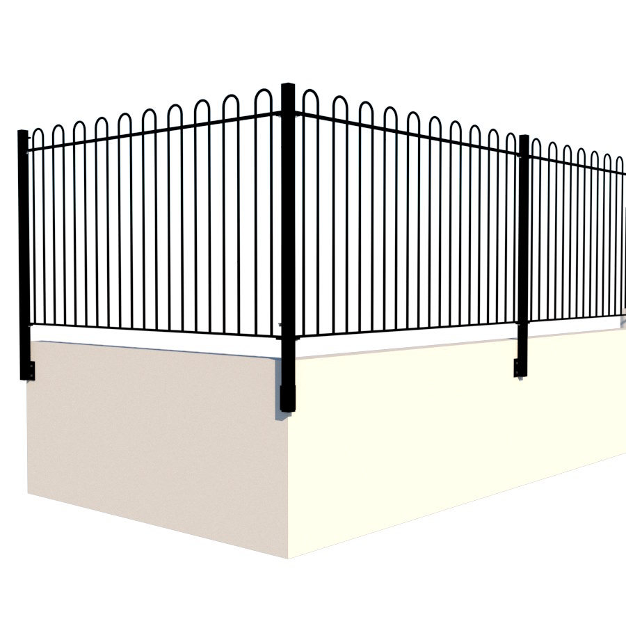 Hoop Style Metal Balustrades - The Stafford - wall mounted
