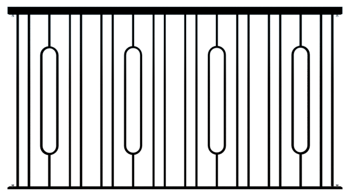 Metal Balustrades - The Fareham - panel