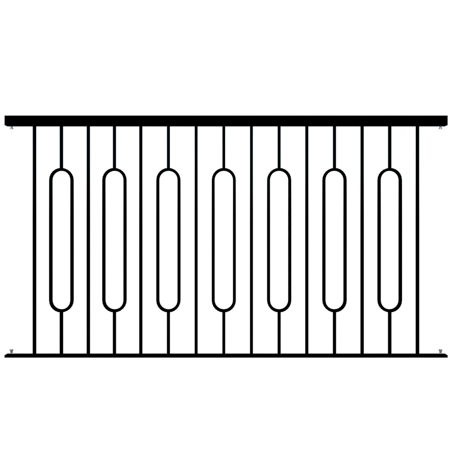 Metal Balustrades - The Lymington - panel - flat