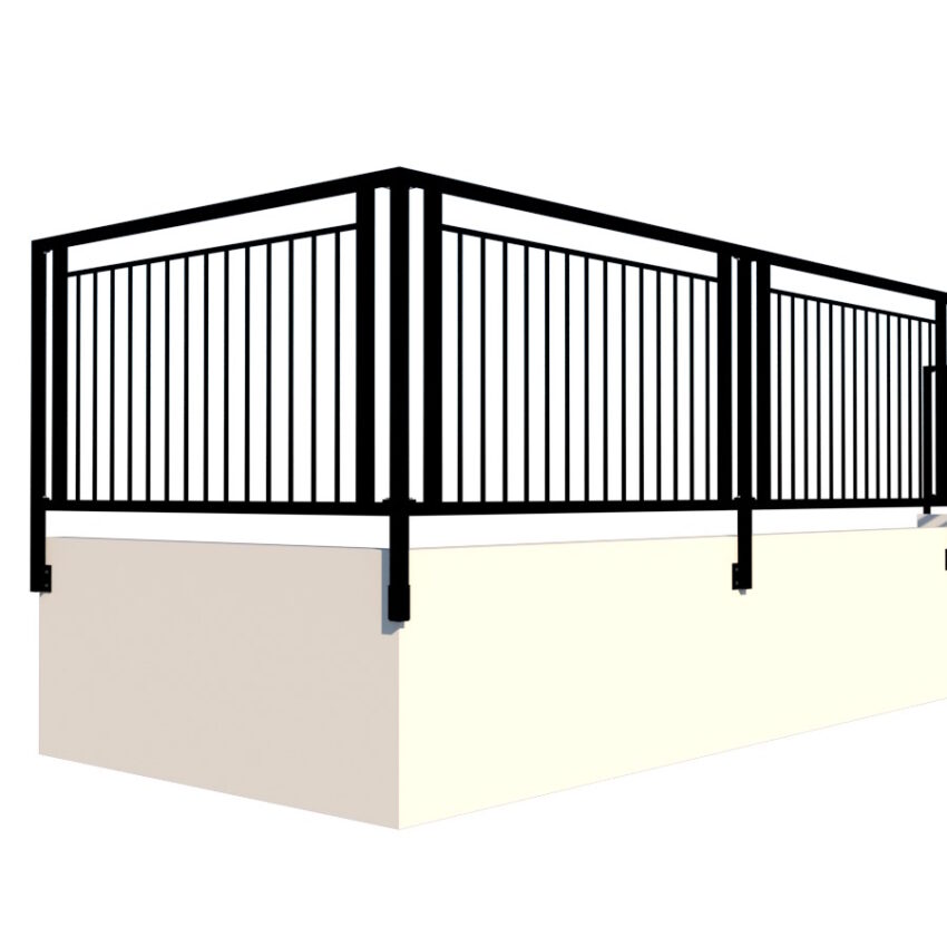 Metal Balustrades the Brighton wall mounted