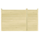 Derby Pine Split Driveway Gate - horizontal cladding