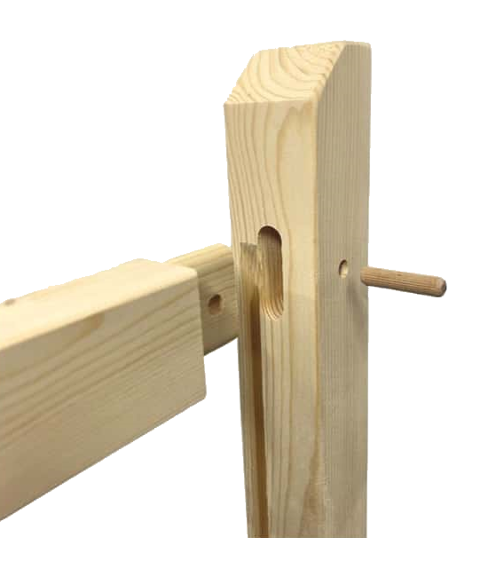 Mortise-tenon-and-dowel-jointed-frame