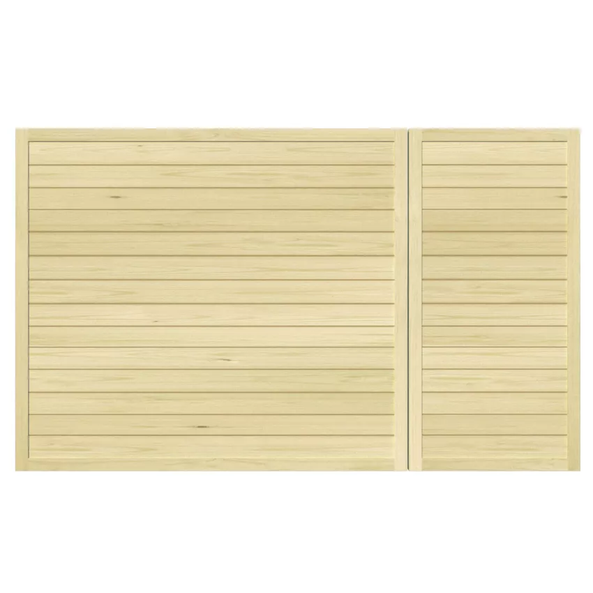 Newport Pine Split Driveway Gate_Flat Top - modern design