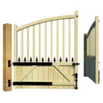 Wooden Driveway Gate - The Christchurch - rear open