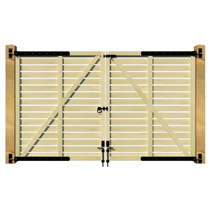 Wooden Driveway Gate - The Rakeswood - rear