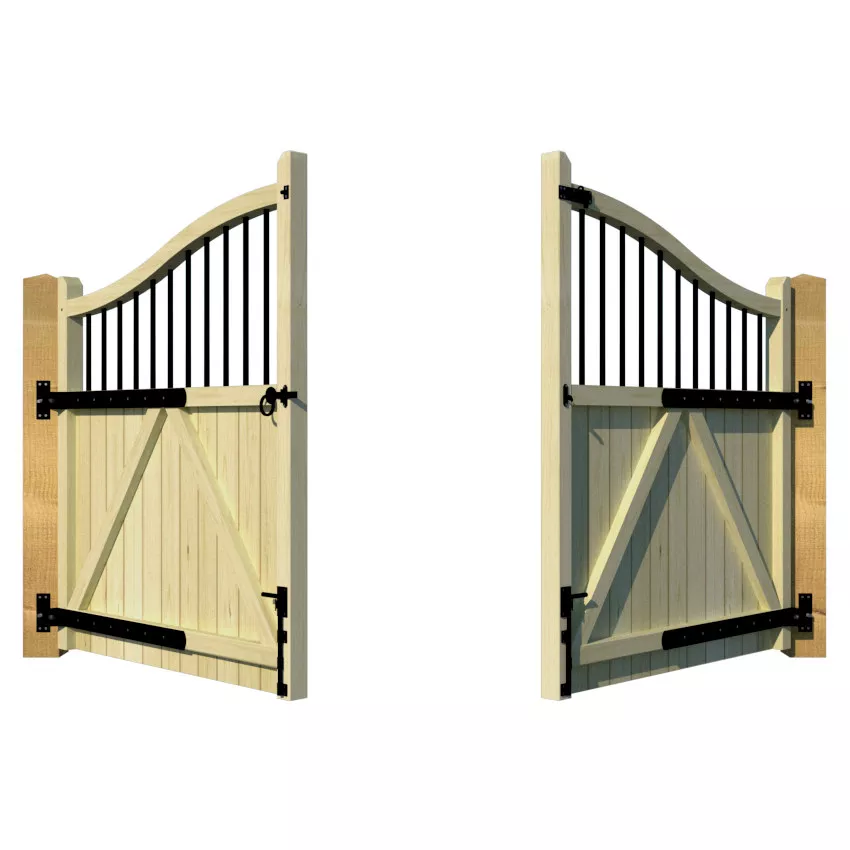 Wooden Driveway Gate - The Suffolk - rear 1