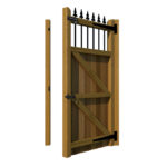 Hardwood Side Gate - The Falmouth - open rear