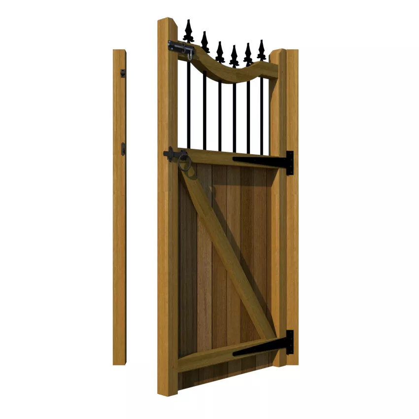 Hardwood Side Gate - The Holmewood - open rear