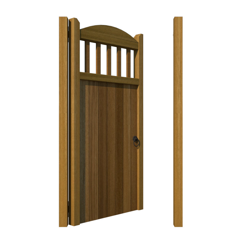 Hardwood Side Gate - The Redhill - open