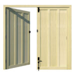 Wooden Garage Door - The Kendal - open one rear