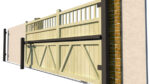 Wooden Sliding Gate - The Baywood High - 1