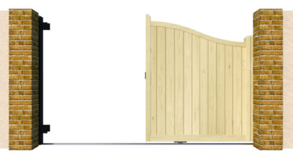 Wooden Sliding Gate - The Cotswold - open