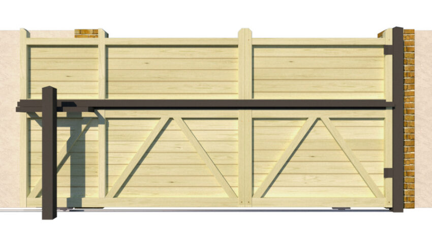 Wooden Sliding Gate - The Derby - rear