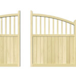 Wooden Sliding Gate - The Durham - front 1