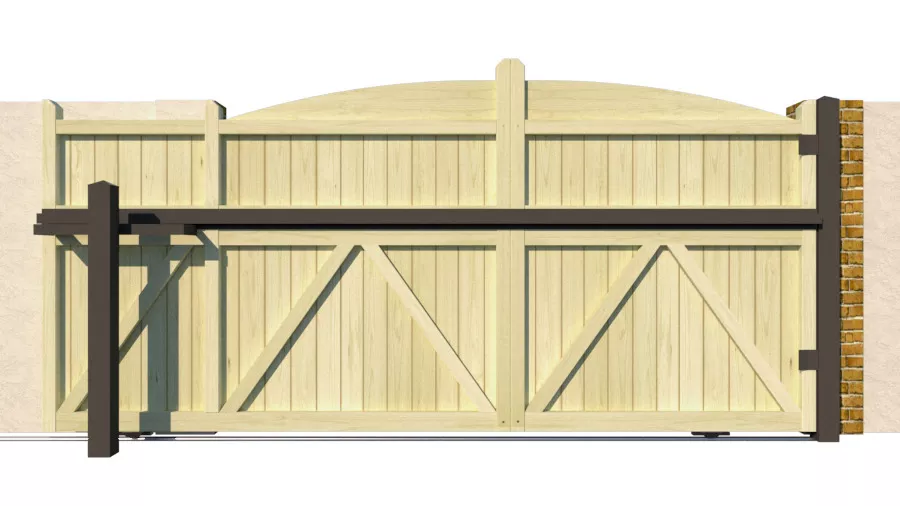 Wooden Sliding Gate - The Earlswood- rear