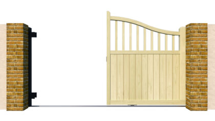 Wooden Sliding Gate - The Heritage - open