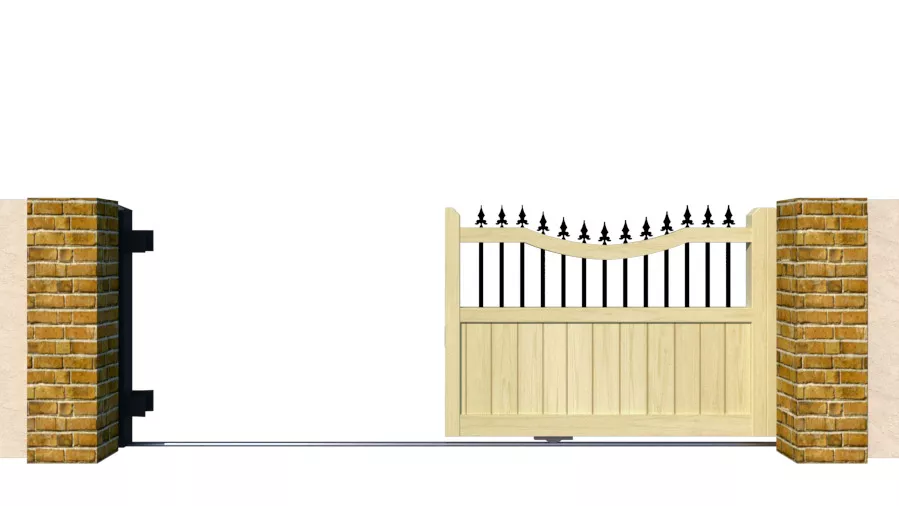Wooden Sliding Gate - The Holmewood - open