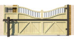 Wooden Sliding Gate - The Outwood Reverse - rear