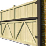 Wooden Sliding Gate - The Pettswood rear 1
