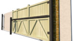 Wooden Sliding Gate - The Pettswood rear 1