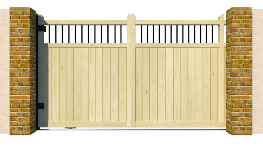 Wooden Sliding Gate - The Shrewsbury High - closed