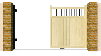 Wooden Sliding Gate - The Shrewsbury High - open