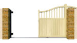 Wooden Sliding Gate - The Torbay - opening