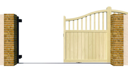 Wooden Sliding Gate - The Torbay - opening