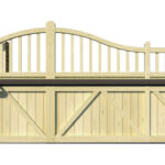 Wooden Sliding Gate - The Torbay - rear