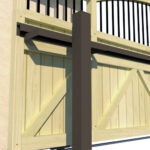 Wooden Sliding Gate - The Woodbridge - 1