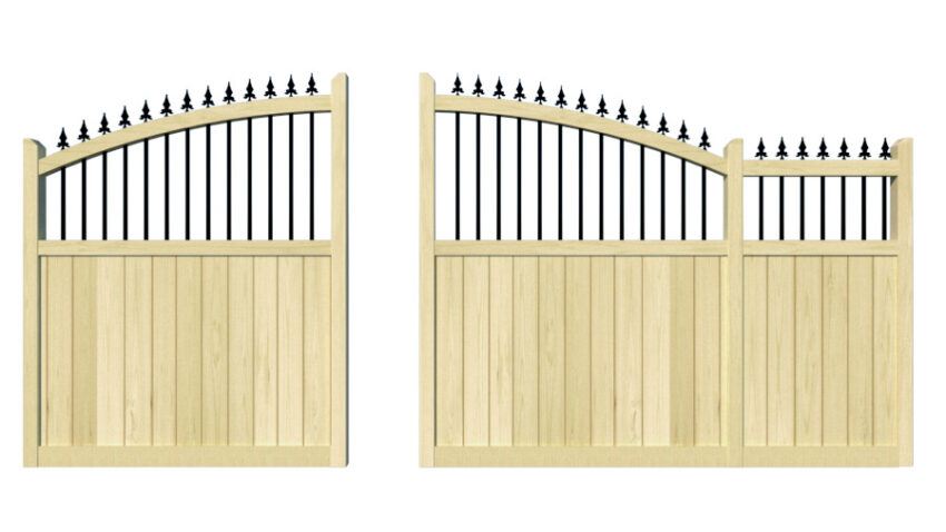 Wooden Sliding Gate - The Woodbridge - split