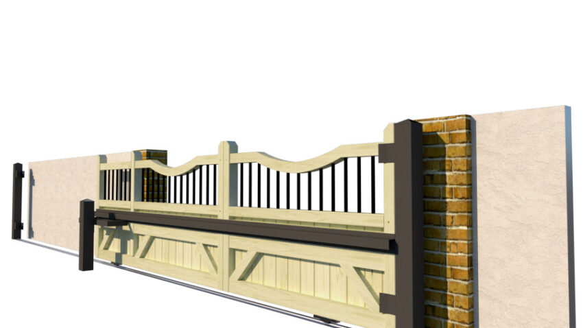 Wooden Sliding Gate - The Woodchurch rear 1