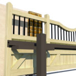 Wooden Sliding Gate - The Woodchurch rear 11