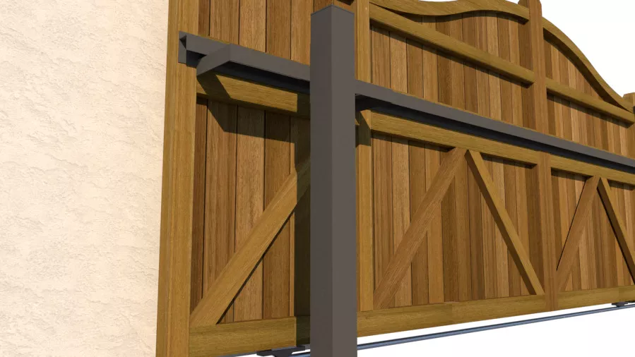 Hardwood Sliding Gate - The Berkshire - 1