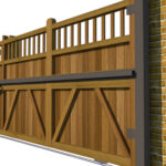 Hardwood Sliding Gate - The Chappelwood - side