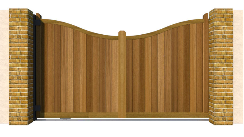 Hardwood Sliding Gate - The Cotswold - closed