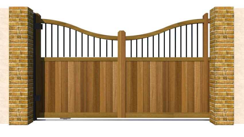 Hardwood Sliding Gate - The Cumbria - closed