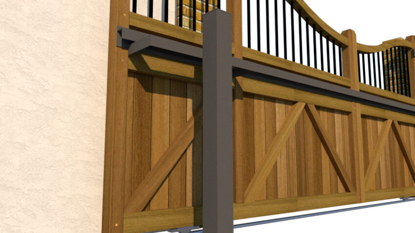 Hardwood Sliding Gate - The Cumbria - side 1