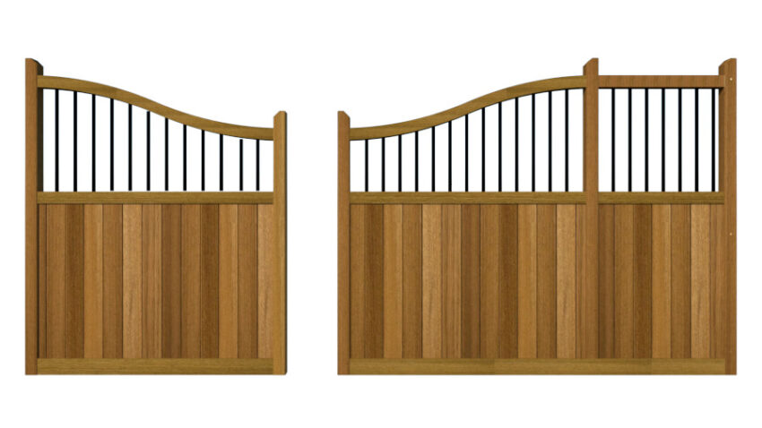 Hardwood Sliding Gate - The Cumbria - split