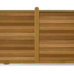 Hardwood Sliding Gate - The Derby - closed - Flat Top - Horizontal Cladded