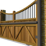 Hardwood Sliding Gate - The Foxwood - side