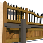 Hardwood Sliding Gate - The Holmewood - side 1