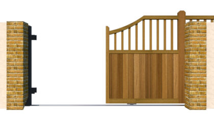Hardwood Sliding Gate - The Norfolk - opening