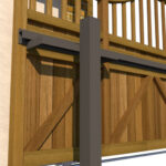 Hardwood Sliding Gate - The Norfolk - side 1
