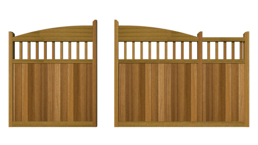 Hardwood Sliding Gate - The Redhill - split