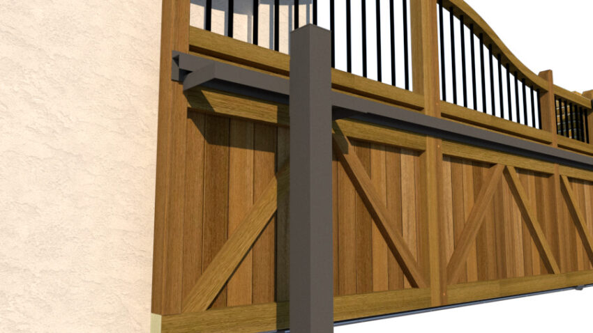 Hardwood Sliding Gate - The Suffolk - side 2