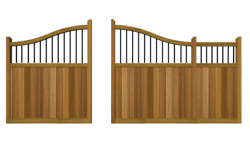 Hardwood Sliding Gate - The Suffolk - split