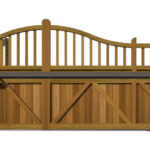 Hardwood Sliding Gate - The Torbay - rear